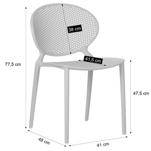 Silla de Plástico Resistente a los Rayos UV, Silla de Plástico para Exteriores con <span class=keywords><strong>Respaldo</strong></span> de Colores Brillantes, Apta para Playa, Jardín, <span class=keywords><strong>Terraza</strong></span> y Balcón - Product Image 4