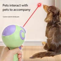Jouet interactif et écologique pour animaux de compagnie pour chat et chien Pointeur laser amusant Lanceur de friandises à alimentation lente en 1 Design pratique en plastique