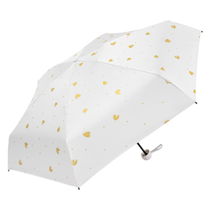 Vicloon Mini Parapluie De Poche Avec 6 Baleines, Support De Parapluie En Tissu 210t Et Aluminium Protection Solaire Exterieure Parapluie Pliant Uv Poignee Doree Leger Et Compact