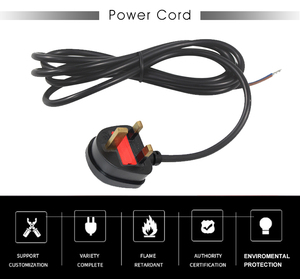 Spina a <span class=keywords><strong>3</strong></span> Pin cavo di alimentazione Standard elettrico prolunga di alimentazione ca nel regno unito Pin Cord3 per aprire il cavo di alimentazione cavo di prolunga spogliato - Product Image 2