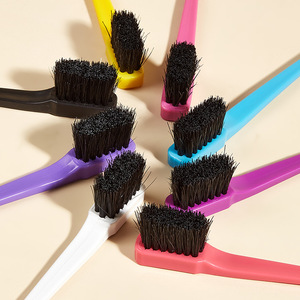 Multi Color DoubleEnded Edge <b>Brush</b> Hairdressing Tool With Bristle Comb For Hairline Styling Home Use - Product Image 3