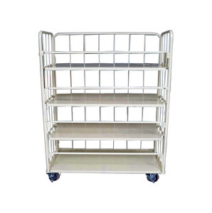 Kargo transportasi kualitas baik troli lipat industri troli pasokan pabrik troli kandang baja bergulir - Product Image 2