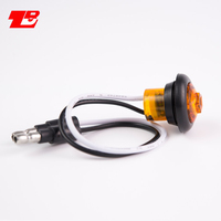 3/4 "rond rouge ambre blanc LED avant arrière côté marqueur indicateurs lumière étanche balle dégagement marqueur lumière pour camion Traile