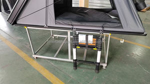 Carpa de cubierta dura todoterreno de aluminio para camioneta SUV RV Camper vehículos escalera plegable colchón superior interior LED <span class=keywords><strong>USB</strong></span> impermeable característica - Product Image 5