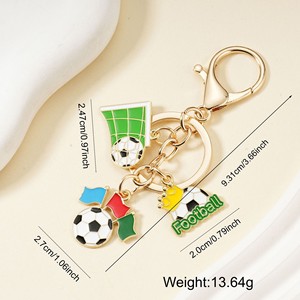 Porte-clés en alliage <span class=keywords><strong>de</strong></span> joueur <span class=keywords><strong>de</strong></span> football, style sportif, design créatif, bijou cadeau, j'aime le football, porte-clés <span class=keywords><strong>de</strong></span> voiture, maillot - Product Image 2
