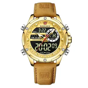 Top Level chất lượng xem Naviforce 9208 Relogio New Arrival men High End Quartz cổ tay đồng hồ cho nam với giá rẻ bán buôn