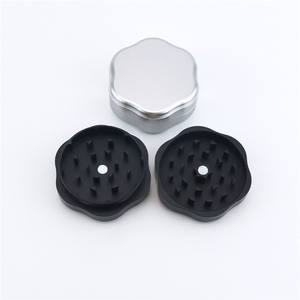Manufacturer 2 Layer Flowers Shape Aluminum Alloy Grinder Smoking Accessories - Product Image 1