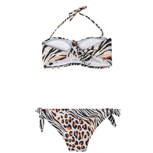 Leopard String Bikini Set Women Ladies Swimwear 2024 Hot Sexy Swimsuit Beach Designer Wholesale OEM Custom Factory Manufacturer