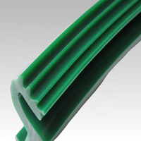 Profilé en PVC souple et durable, extrudé sur mesure, écologique, design moderne, pour supermarchés et hôpitaux, couleur verte
