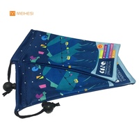 Pochette à cordon pour lunettes en microfibre douce imprimée de logo personnalisé polychrome