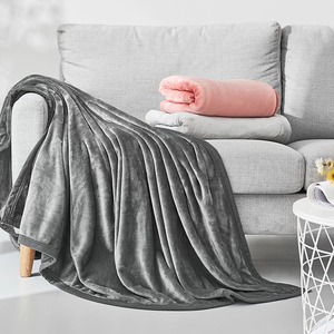 Couverture en polaire adulte pour lit point de couette couvertures et couvre-lits de couleur unie couverture de plaidoyer de qualité douce pour canapé couverture de lit à la maison - Product Image 2