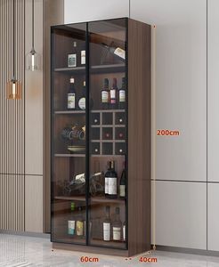Экологичный винный шкаф-витрина, современный пристенный шкаф для гостиной со стеклянной дверцей, домашний буфет, кухонный шкаф - Product Image 2