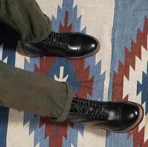 OEM Buena Calidad Negro Hombres Zapatos <span class=keywords><strong>de</strong></span> cuero <span class=keywords><strong>de</strong></span> vaca con cordones <span class=keywords><strong>botas</strong></span> casuales <span class=keywords><strong>para</strong></span> los hombres - Product Image 6