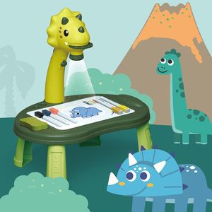 Escritorio de escritura magnético inteligente para niños, luz Musical electrónica, proyector Led de <span class=keywords><strong>Dino</strong></span> inteligente, tablero de dibujo, mesa de pintura para niños - Product Image 2