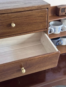 Scatola portaoggetti vintage in legno massello con cassetti multipli - Design con scomparti per ufficio e casa, per riporre gioielli e cancelleria - Product Image 2
