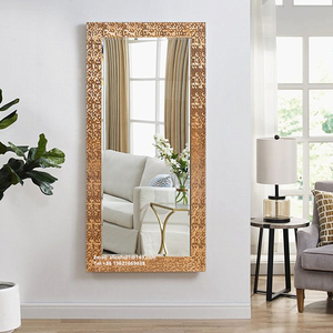 Specchio da Parete Moderno di Lusso Nero Contemporaneo Grande, Cornice in Plastica Spessa 4mm, Supporto in MDF Resistente Fatto a Mano - Product Image 4