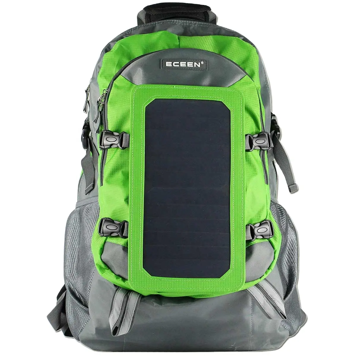 ECEEN卸売屋外新しいデザインソーラー旅行メンズバックパックUSB充電ソーラーパネルハイキングバッグ携帯電話ソーラーバックパック