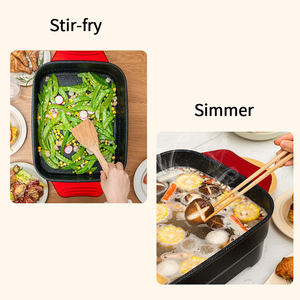 20% descuento sartén eléctrica de gran capacidad sartén eléctrica de grado alimenticio revestimiento antiadherente sartén eléctrica CE calidad estándar - Product Image 4