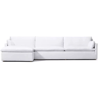Ensemble de canapés modulaires tendance en forme de L, canapé personnalisé en tissu, structure en bois massif, coussin en peluche, hôtel, bureau, hall