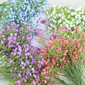 Fleurs artificielles en plastique de gypsophile pour mariage, décorations de la Saint-Valentin, cadeau romantique pour la fête des mères, cadeau familial, véritable amour - Product Image 1