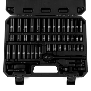 50pcs-set 3/8" <b>Drive</b> Impact Socket Set Ratchet Handle SAE (5/16 to 3/4 Inch) and Metric (8-22mm) Size for Vehicle Maintenance - Product Image 1