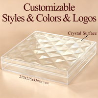 Boîtes cadeaux en plastique WEISHENG pour chocolat, forme carrée, boîte transparente en PS cristal avec couvercle pour emballer des collations et des noix