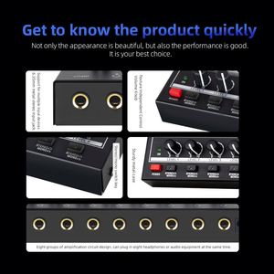 Portable HA800S métal stéréo/<span class=keywords><strong>Mono</strong></span> peut choisir amplificateur Audio Mini écouteur séparateur <span class=keywords><strong>ampli</strong></span> 8 canaux amplificateur casque pour le son - Product Image 4