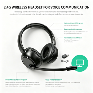 Auriculares Inalámbricos Bluetooth 2.4G, Reducción de Ruido ENC, Alta Fidelidad, Largo Alcance, 20H de Batería, con Adaptador para Oficina y Negocios - Product Image 2