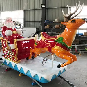 Tren de Navidad de santa claus para niños, parque de atracciones en trineo, a la venta