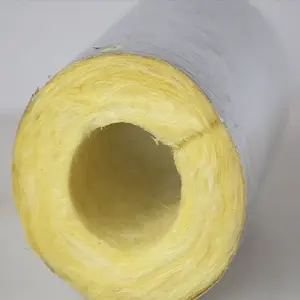 Mineral Glasswool Fiberglass Wool Insulation Pipe Heat Resistant Glasswool Pipe Insulation With Aluminum