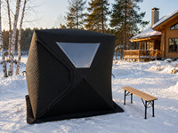 Tenda Sauna Portabel Warmfire Custom untuk 6 Orang, Mudah Dipasang, Terisolasi untuk Musim Dingin, Cocok untuk Memancing di Es