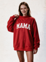 Sweat-shirt à col montant pour femmes, longueur allongée, logo brodé personnalisé, coupe ample, décontracté