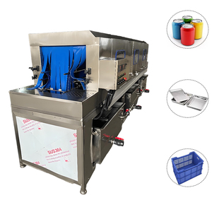 Laveuse de caisses à circulation certifiée CE, machine automatique de nettoyage de caisses, équipement de transformation alimentaire, unité pour caisses de circulation en plastique - Product Image 5