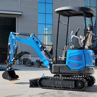 Livraison Gratuite Mini-Excavatrice sur Chenilles de 1,8 Tonne avec Moteur Kubota CE EPA Euro 5, Zéro Balancement Arrière, Châssis Hydraulique Extensible