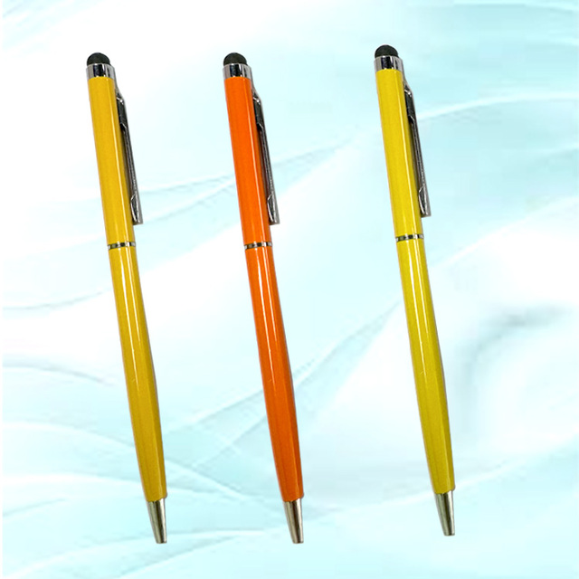 Wholesale Oem Promotional Gifts Products Digital logo Stainless Steel Metal Touch Screen Stylus Pen with Custom logo