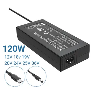 Notebook Power Adapter Usb C Factory Direct 19V 6.32A 20V 6A 12V 10A 18V 6.66A Charger Laptop 120W