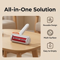 Rouleau réutilisable autonettoyant pour enlever les poils d'animaux pour canapé, tapis, vêtements