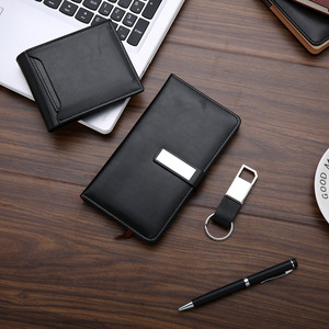 Nouveauté promotionnelle : Coffret cadeau d'entreprise 4 en 1 (portefeuille + porte-clés + stylo + carnet) Coffret cadeau d'entreprise Coffret cadeau pour homme - Product Image 3