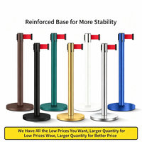 Nouvelle barrière de sécurité rétractable de 2 m en acier inoxydable de qualité ingénierie, réfléchissante, avec ceinture d'isolation, borne de protection IP66 pour exposition