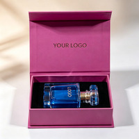 Boîte à parfum rigide magnétique de luxe avec logo en feuille d'or, boîte cadeau haut de gamme pour parfum, boîte à parfum en encre de soja avec insert en EVA