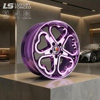 Rines Personalizados en Forma de Corazón Forjados de 18 y 19 Pulgadas con Acabado Espejo Morado para Pors-che Mini-Cooper B-M-W - Rines Premium LS Bespoke