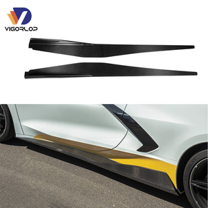 Kit de carrosserie de pièces automobiles haut de gamme mise à niveau avancée 240g 3k jupes latérales en Fiber de carbone pour <span class=keywords><strong>Chevrolet</strong></span> <span class=keywords><strong>Corvette</strong></span> C8 - Product Image 1