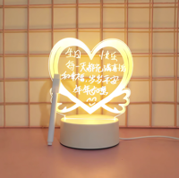 Lámpara de Noche Inteligente 3D con Decoración LED, Lámpara de Ilusión Óptica con Bolígrafo Gratis, Tablero de Mensajes Creativo, Lámpara de Noche