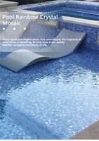 Mosaico de Vidrio Colorido para Piscinas, Ideal para Decoración de Paredes en Piscinas de Hoteles y Clubes