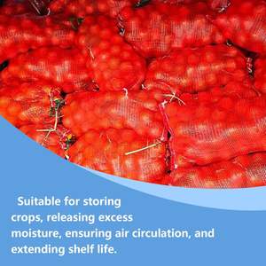 Huamaohengchun Paquete de 10 Bolsas de Malla Duraderas para Cebollas, 11"x18", Reutilizables, Material LDPE, 10LB, con Cordón, para Cebollas, Verduras y Cangrejos de Río - Product Image 5