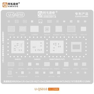 เครื่องมือซ่อมแซม amaoe qsd/qsu <span class=keywords><strong>CPU</strong></span> UBGA BGA reballing ลายฉลุสำหรับ Qualcomm การปลูกดีบุกตาข่ายเหล็ก - Product Image 2