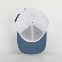 Casquette de camionneur structurée en coton à 6 panneaux de haute qualité avec logo en cuir et patch, style 112