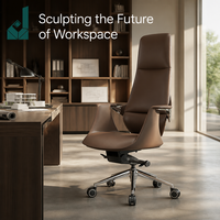 Chaise de bureau exécutive moderne haut de gamme en cuir avec support lombaire pivotant pour salle de conférence, bureau et salle de jeux