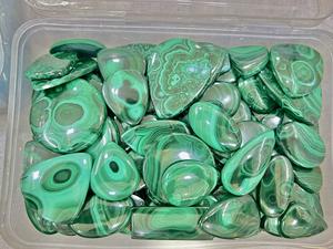 Accessoires de mode Cabochon de Quartz de Malachite naturelle ovale coupe ronde pierre précieuse en vrac pour la fabrication de bijoux de l'Inde - Product Image 4