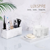 Design personnalisé vanité plateau marbre blanc commode parfum comptoir stockage organisateur bijoux porte-vaisselle plateau en résine plateau de service